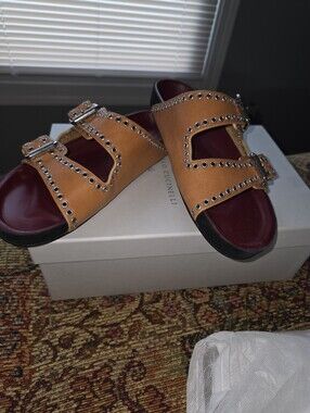 Isabel Marant Burgundy Leather Slide